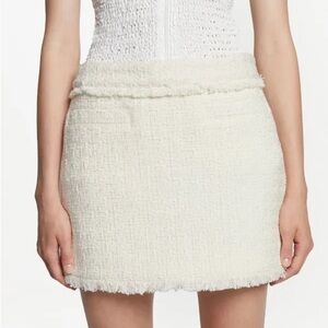 Proenza Schouler Cream Textured Mini Skirt